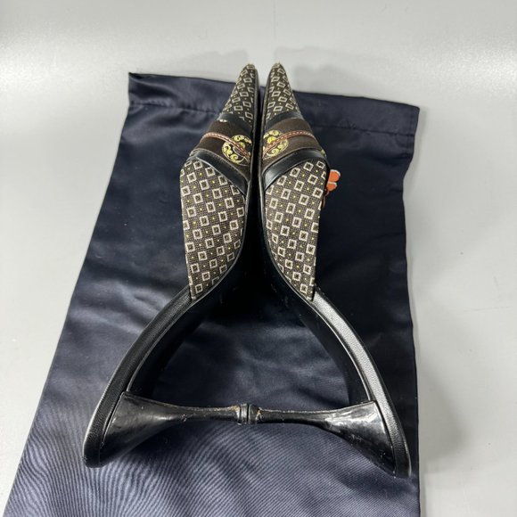 Authentic PRADA Flower Kimono Pointed Mules, Size 37 - Picture 11 of 14